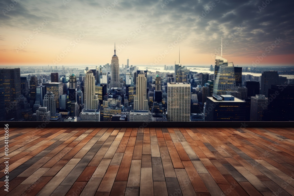 Wall mural Cityscape architecture metropolis building.