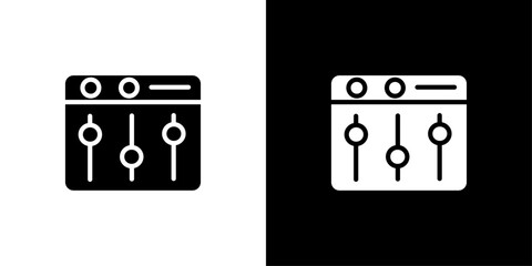 Sound mixer icon Flat art illustration in outline