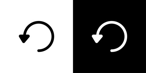 Undo arrow sign icon Flat art illustration in outline