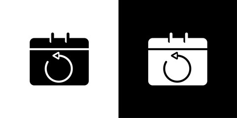 Update Calendar icon Flat art illustration in outline