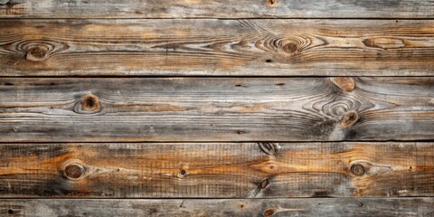 Fototapeta premium Weathered old grey planks with faded brown varnish for rustic background texture