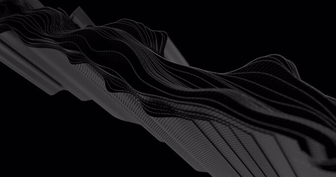 A waving carbon fiber animation on a transparent alpha channel