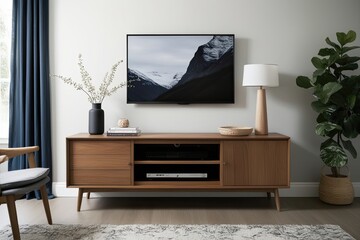 Sleek TV Console for a Minimalist Scandinavian Home Decor