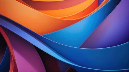 Fototapeta premium Vibrant Abstract Curves and Waves Background. Modern Fluid Design