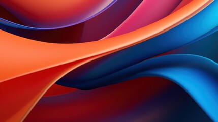 Obraz premium Vibrant Abstract Curves and Waves Background. Modern Fluid Design