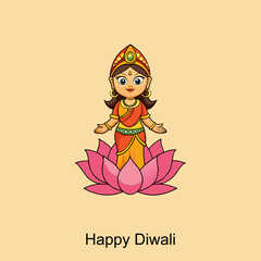 Happy diwali vector illustration. Festive diwali card. Design template with lamp, golden lights, colorful background