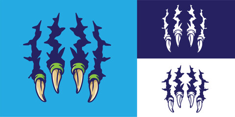 set of claw good for logo, sticker, decal, element design, etc