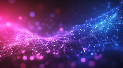 Obraz premium Ultra-Realistic Technology Network Background with Bright Colors Highlighting Digital Connectivity and Innovation