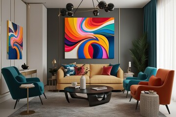 Dynamic Canvas Design Exhibition 3D Visualization for Contemporary Interiors