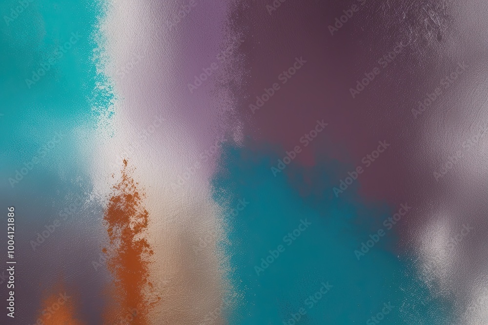 Poster turquoise lavender rust mango mauve silver modern abstract background with textured color gradient