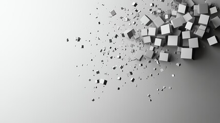 An abstract background of 3D cubes.