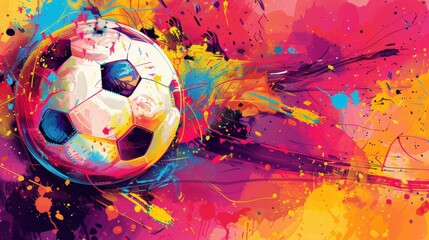 Modern Abstract Soccer Ball Wallpaper Design