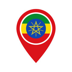 Ethiopia flag location icon