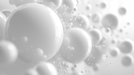Abstract white background. White spheres
