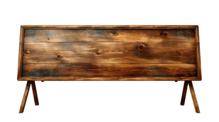 School long black board, studio view, isolated on white background.