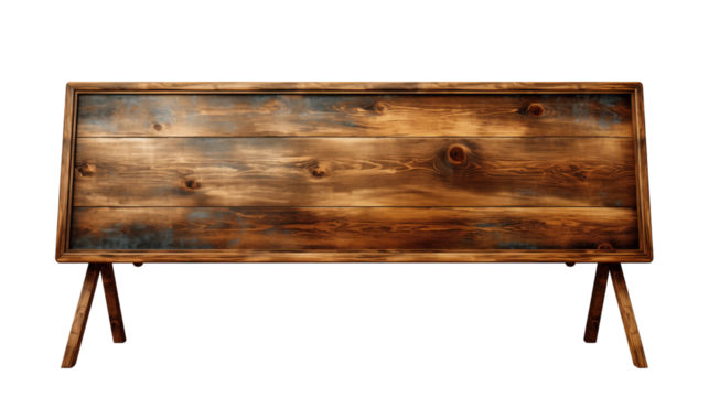 School long black board, studio view, isolated on white background.