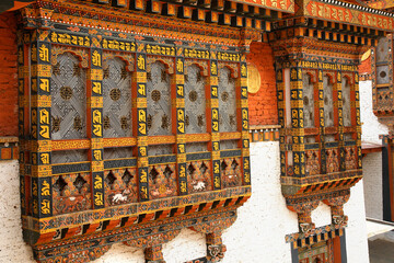 The Punakha Dzong administrative centre of Punakha District in Punakha, Bhutan