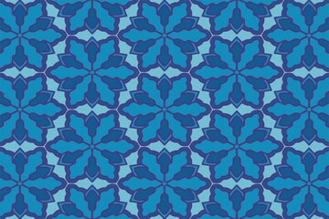 Fototapeta premium seamless pattern with blue flowers