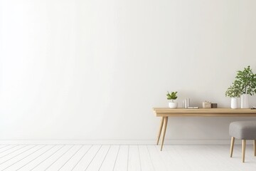 In the open space interior, grey sofa with black chair at desk with computer monitor is surrounded by a poster on the wall. Real photo of the setting.