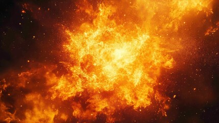 Fototapeta premium Huge Fireball Explosion Close Up