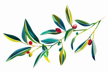 Abstract olive branch illustration