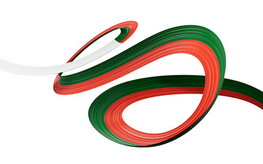 3d Flag Of Madagascar 3d Waving Ribbon Flag Isolated On White Background, 3d Illustration
