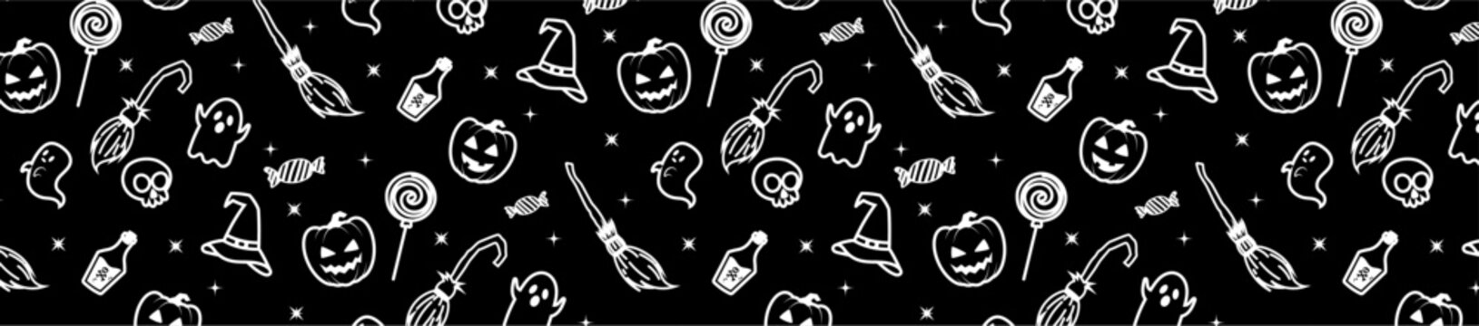 halloween dark background icon seamless pattern wallpaper