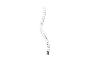 3d Curved Line Of White Domino Tiles 3d Illustration
