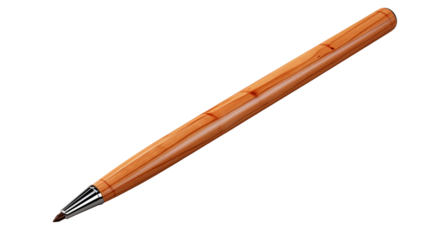 wooden pencil, studio view, isolated on white background.