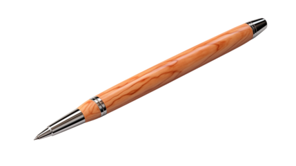 wooden pencil, studio view, isolated on white background.