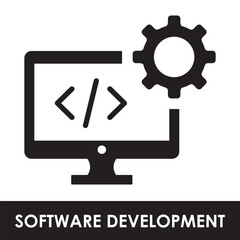 SOFTWARE DEVELOPMENT ICON.
SOFTWARE DEVELOPMENT  VECTOR AND SILHOUETTE.