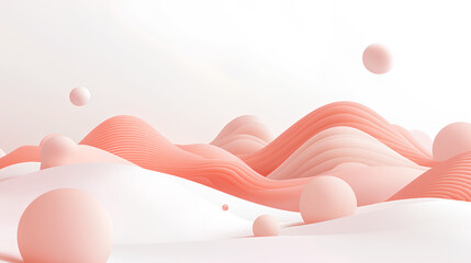 Abstract Desert Landscape with Rolling Sand Dunes