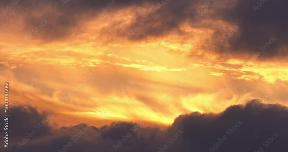Canvas Prints sunset with cloudscape in the air video