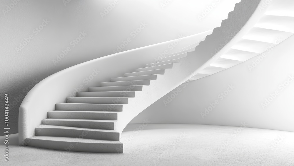 Poster mock up for your business project. a blank white room with soft shadows in the corner.