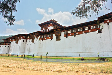 The Punakha Dzong administrative centre of Punakha District in Punakha, Bhutan