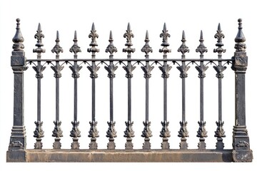 Iron fence railing gate.