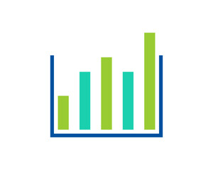 Abstract chart growing up vector logo