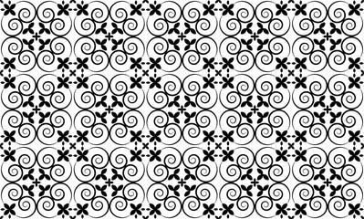 Hmong ethnic pattern. Seamless geometric vector pattern with green and red triangles and graphic flowers. Use in clothing design