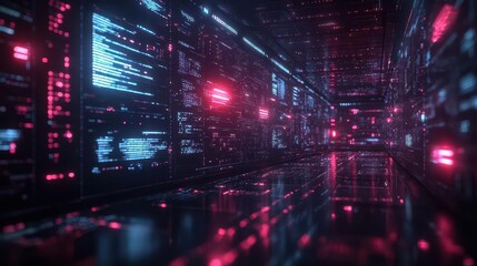 data center scene showcasing container orchestration platforms with kubernetes clusters surrounded by hightech visualizations and digital interfaces