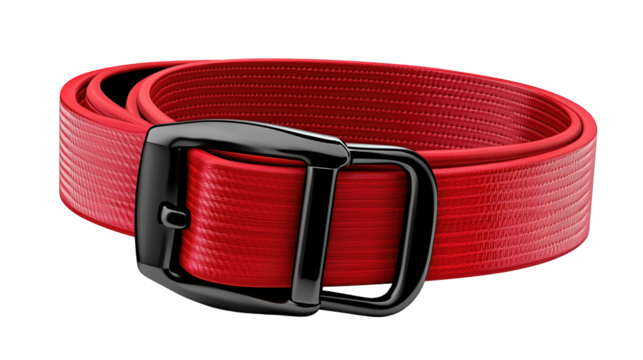 vibrant red belt with sleek black buckle, perfect for adding pop of color to any outfit. This stylish accessory combines functionality and fashion seamlessly