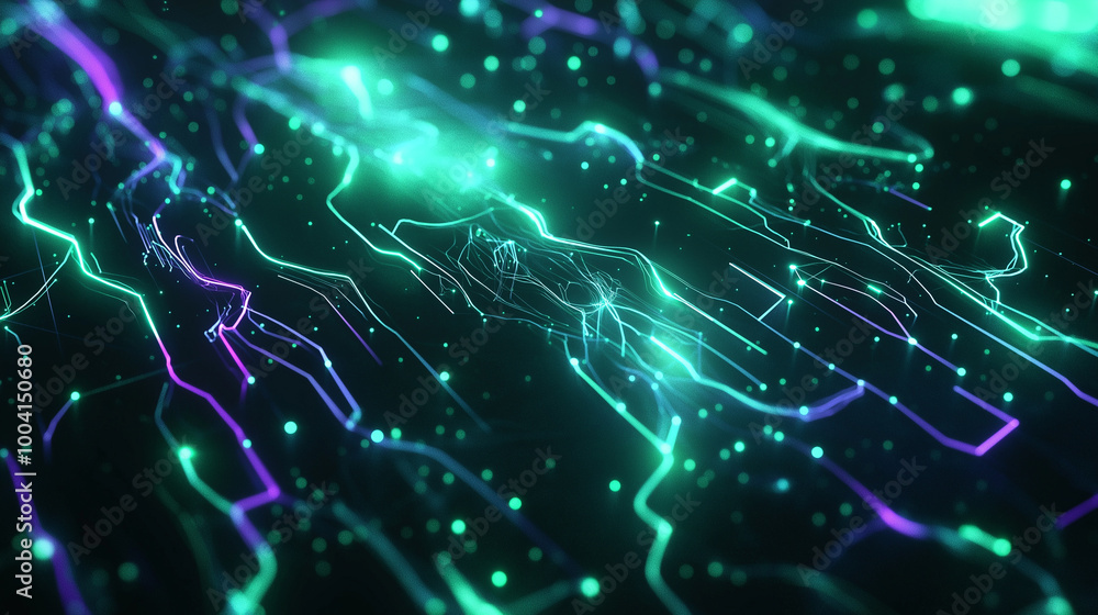 Poster a beauty futuristic abstract background in a high-tech style. shining lines and patterns resembling 