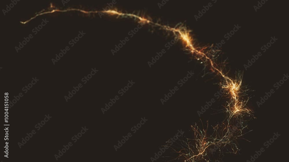 Poster abstract fluid particles graphic opener background/ animation of an abstract fluid particles backgro