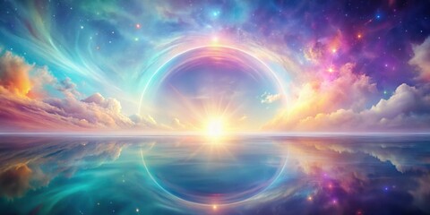 Obraz premium Abstract Ethereal Event Horizon with Pastel Colors and Soft Gradients