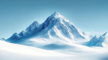 Fototapeta premium Minimalist 4K Mountain Wallpaper Featuring Sleek Design Tranquil Sky