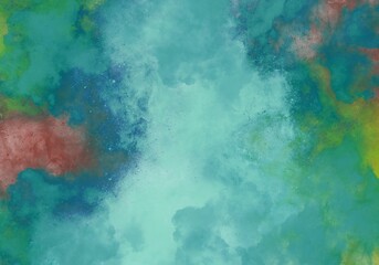 Abstract Green Watercolour Texture Background