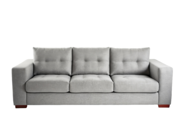 A Grey Sofa, Modern Sofa, isolated, transparent background, no background. PNG.