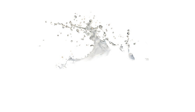 sea waves Splashes on a white isolated background. Generative AI.