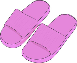 illustration of a pair of pink shoes