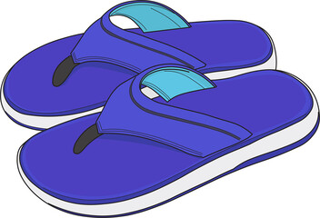 blue flip flops