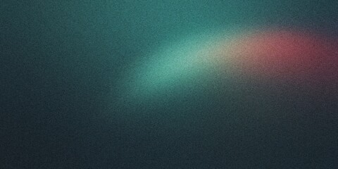 Fototapeta premium A curved arc of light with a gradient blending from ruby red to emerald green, noise texture effect